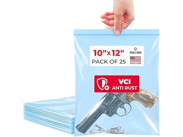 VCI Reclosable Poly Bags 10" x 12", Pack of 25