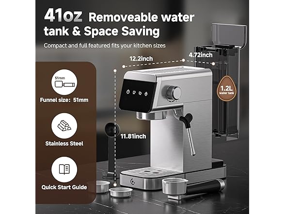 AMZCHEF Espresso Coffee Machine