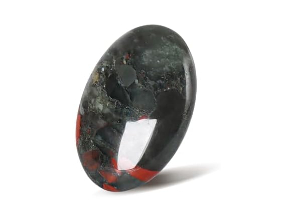 African Blood Natural Polished Palm Stone