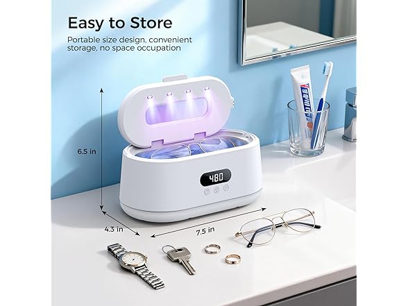 Ultrasonic Jewelry Cleaner White