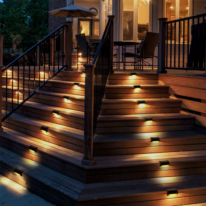 8-Pk Solar LED Deck & Step Lights- Choose Color - Gallery 46