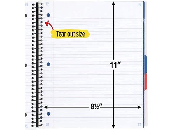 Five Star Advance Five Star Advance Spiral Notebook, 3 Sub
