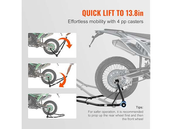 Motorcycle Stand Lift, 850lbs Front Rear Combo