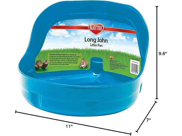 Kaytee Long John Litter Pan For Ferret and Ra