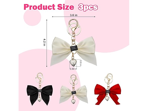 CIZITBE Elegant Bow Charm KeyChains