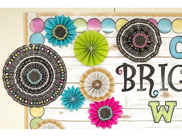 Teacher Created Resources Chalkboard Brights Circle Border