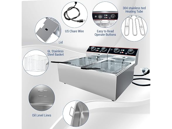 Takywep 11L Stainless Steel Electric
