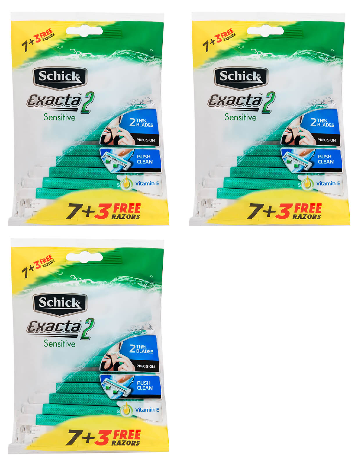 3Pk Schick Sensitive Disposable Razors - Gallery 2