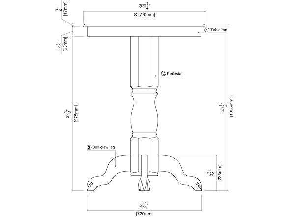 Boraam Florence Pub Table, 42-Inch, Oak