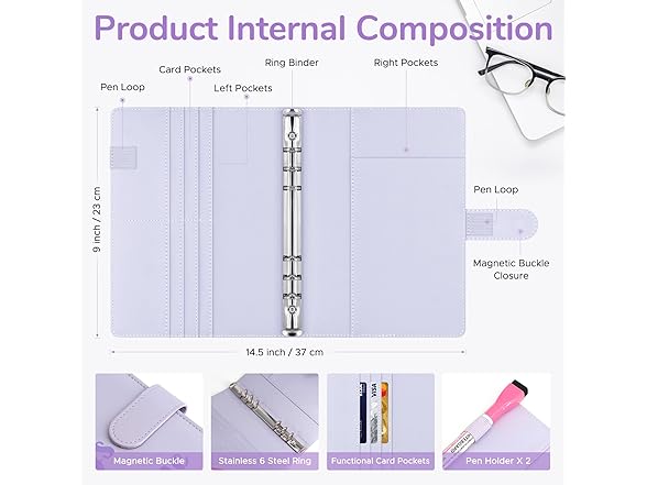 WenmthG 100 Envelopes Challenge Binder