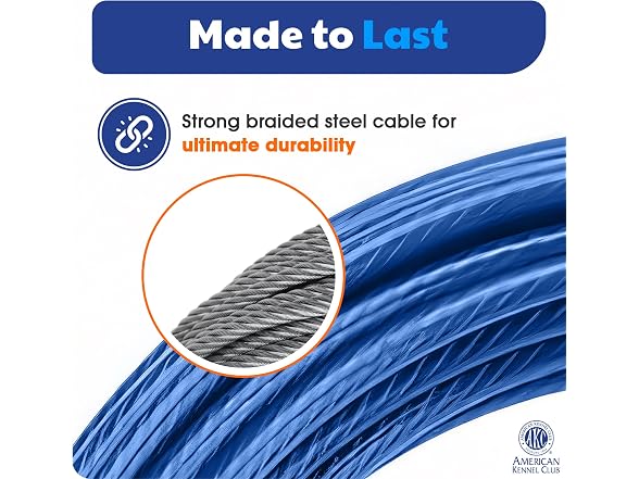 American Kennel Club Dog Tie Out Cable 20 Ft