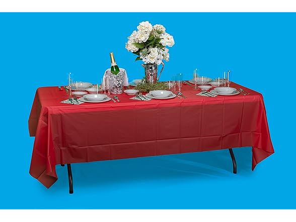 Exquisite Dark Green plastic table cover