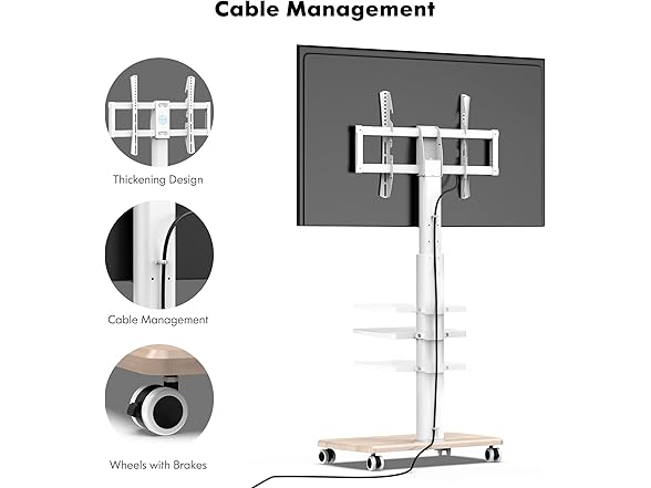 FITUEYES Rolling TV Stand | 32-70"