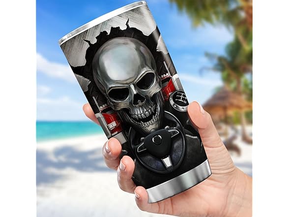 KOIXA Skull Tumbler Truck Driver Gifts