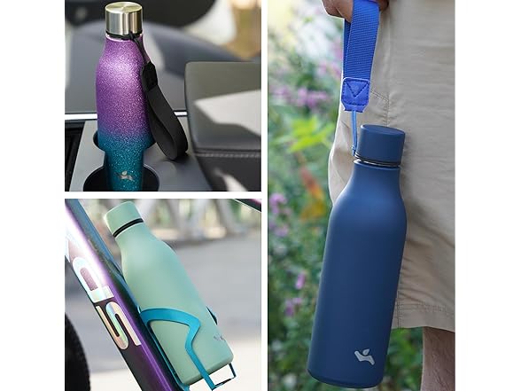 Konokyo Insulated Water Bottle with Strap,18 oz