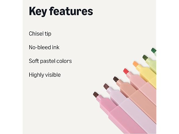 Amazon Basics Pastel Highlighters Set