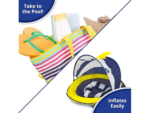 SwimSchool Deluxe Baby Float with Adj Canopy