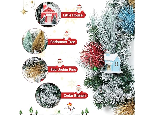 GarveeHome 24" Christmas Wreath