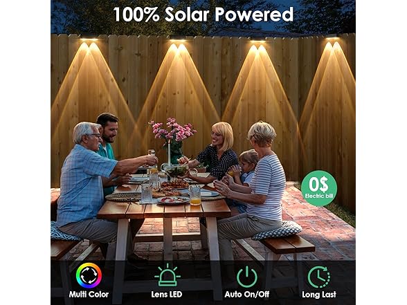 Solar Outdoor Fence Lights