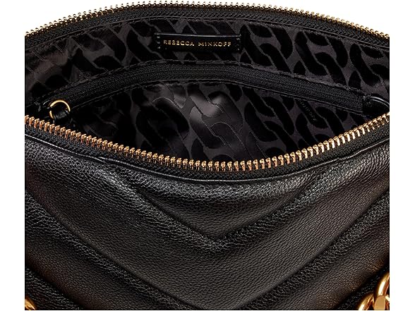 REBECCA MINKOFF Crossbody Bag, Black/Antique Brass
