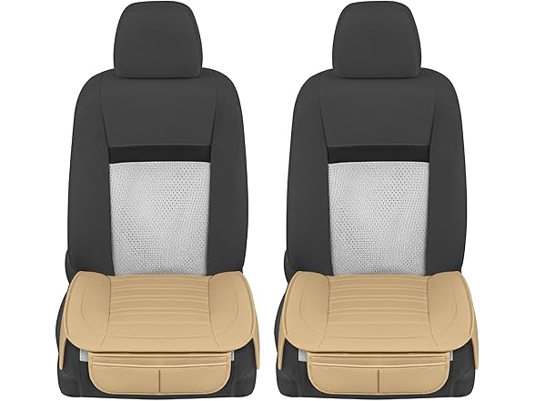 Motor Trend Seat Covers Faux Leather Beige Padded