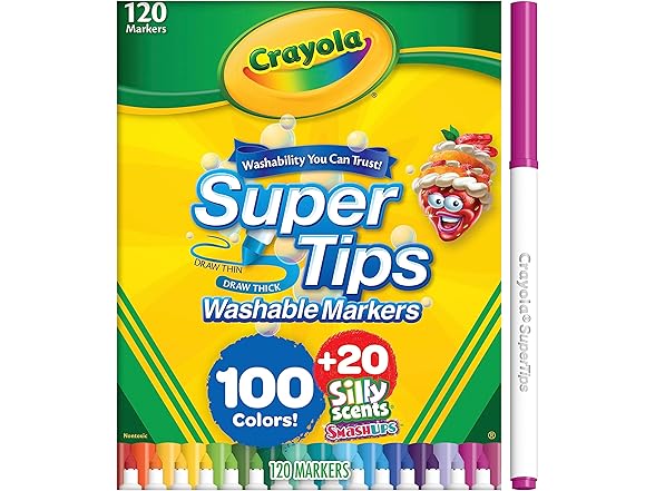 Crayola Super Tips & Silly Scents Washable Marker Set
