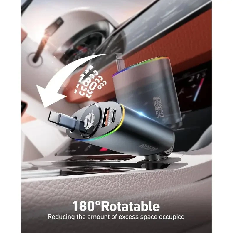 2-PK 3 in 1 Retractable Car Charger - Gallery 14