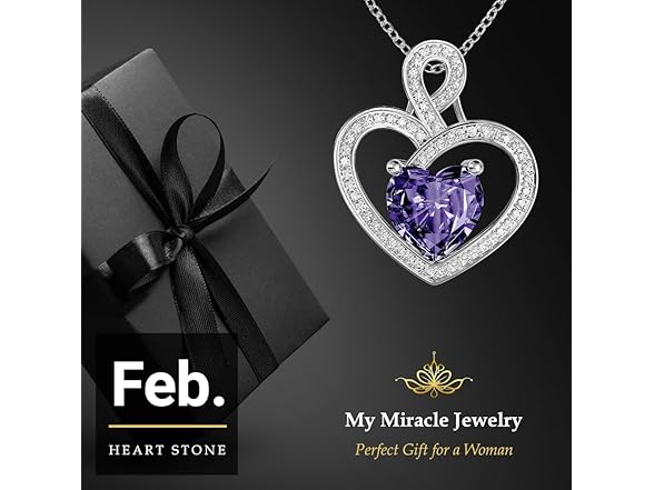 MYMIRACLE Heart Necklace February