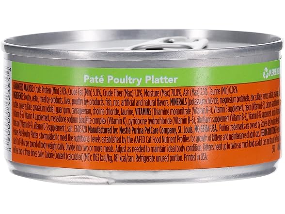 Friskies Wet Cat Food, Classic Pate Poultry Platte