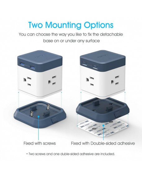 BESTEK Cube 3-Outlet Travel Power Strip - Gallery 5