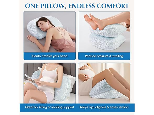 Safotad Pregnancy Pillow Blue