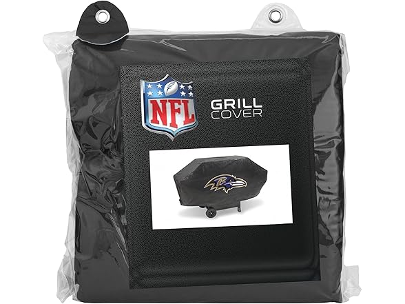 NFL Baltimore Ravens Vinyl Padded Deluxe Grill Cover, 68 x 21 x 35-inches