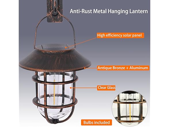 Bronze Color Wall Lantern 2 Pack