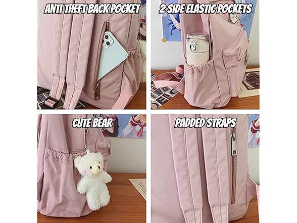 BILIPOPX Kawaii Aesthetic Laptop Backpack