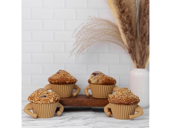 Pund'it Stud Muffins, Set of 4 Standard Size Muffin and Cupcake Wrappers