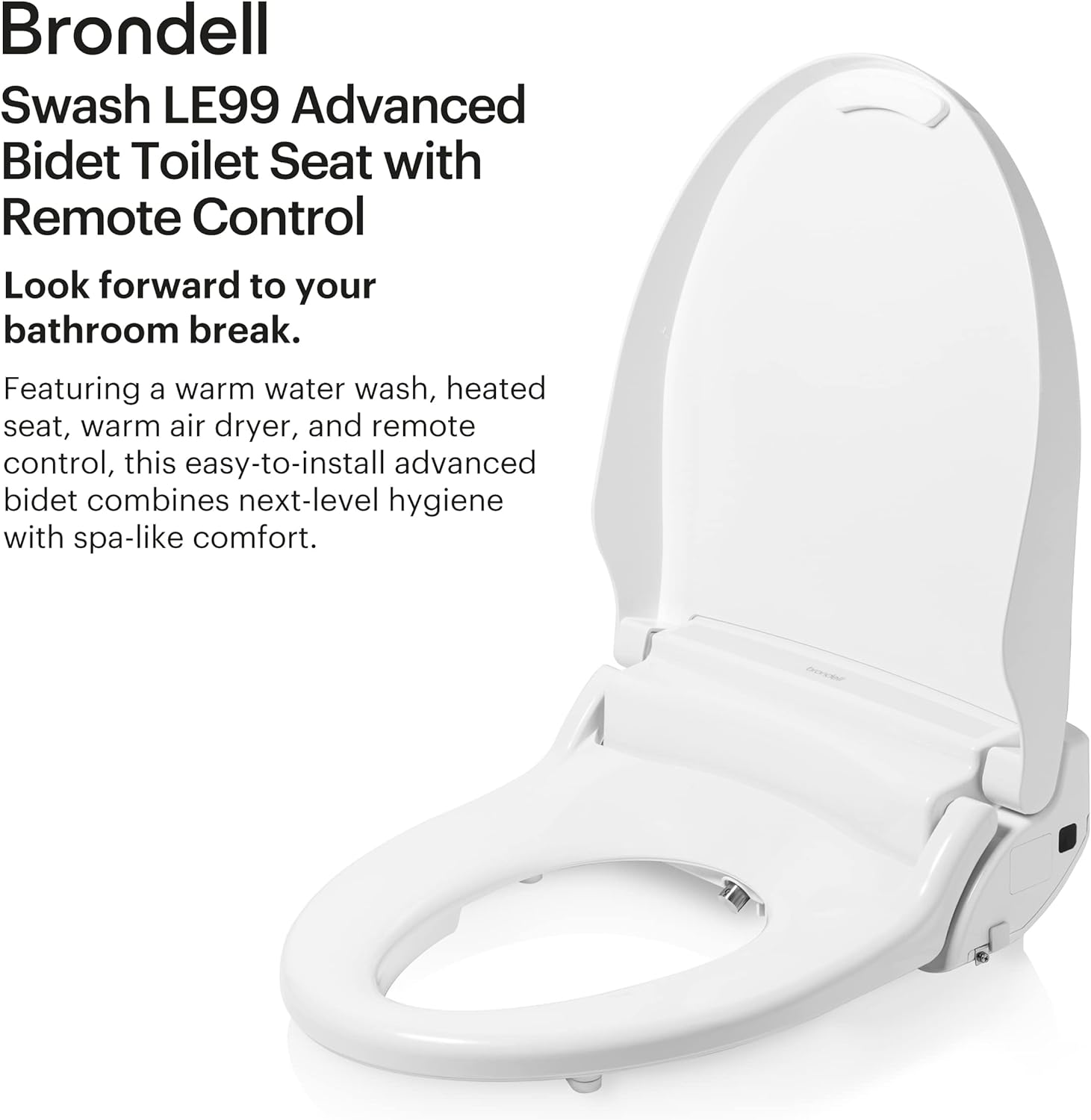 Brondell LE99 Bidet Seat with Dryer & Remote - Gallery 16