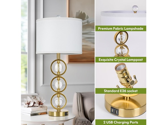 VerRon Set of 2 Modern Table Lamps