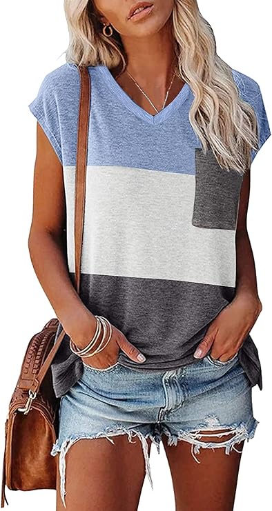 Women's Casual T-shirts with Pocket - Gallery 3