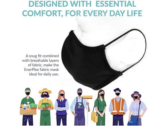 Simpli-Magic Fabric Masks, Adult, White, 50 Pack