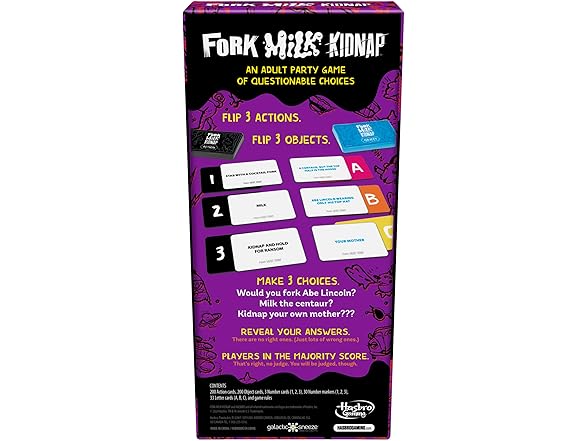 Hasbro Gaming Fork Milk Kidnap Game for Adults