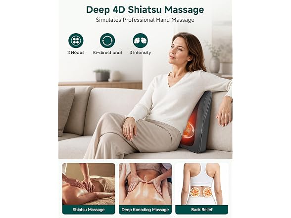 4D Shiatsu Neck & Back Massager