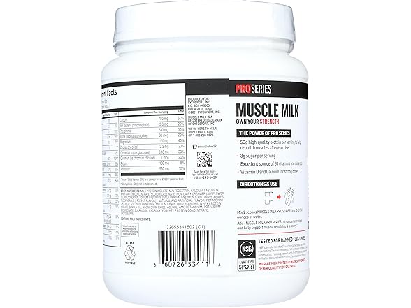 Muscle Milk Powder Pro Series Vanilla, 2 lbs