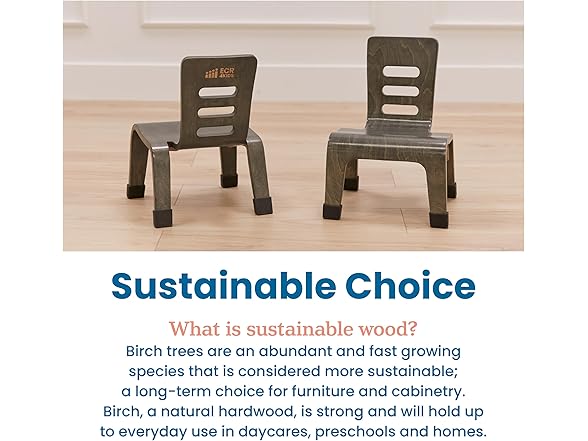 ECR4Kids Bentwood Chair, Grey Wash, 2Pk