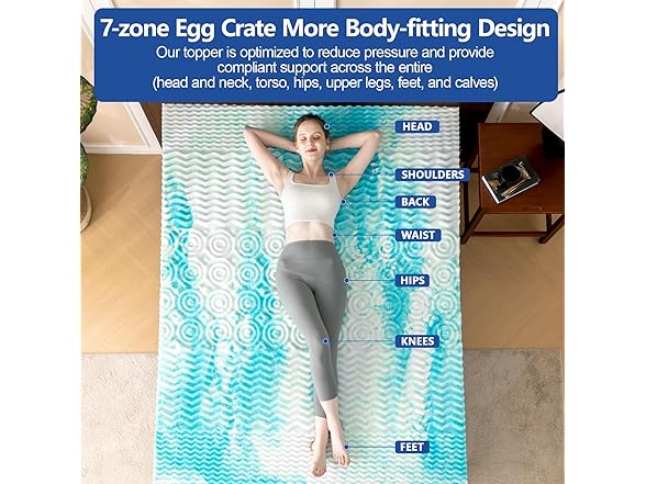 WEUP Firm Mattress Topper 4 Inch King Size