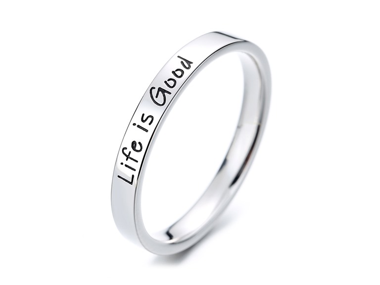AAA IGT-DAAS-DRBS7149-6 6 Silver Life Is Good Band