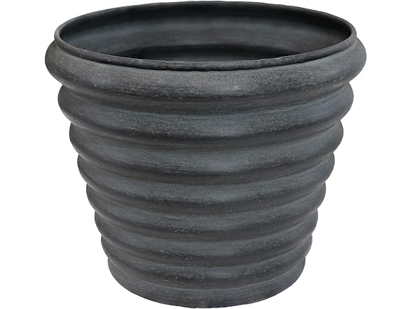 Sunnydaze Molly 12.5" Metal Outdoor Plant Pot Set
