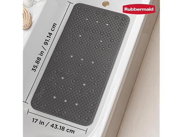 Rubbermaid Soft Foam Bath Tub Shower Mat, Non-Slip
