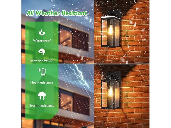 BesLowe Outdoor Wall Mount Light Fixture - Gallery 2