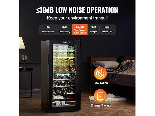 VEVOR 32-Bottle Wine Cooler