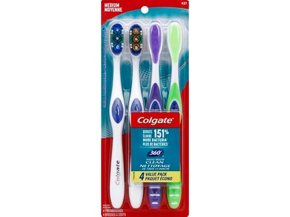 Colgate 360 Toothbrush Medium 4pk